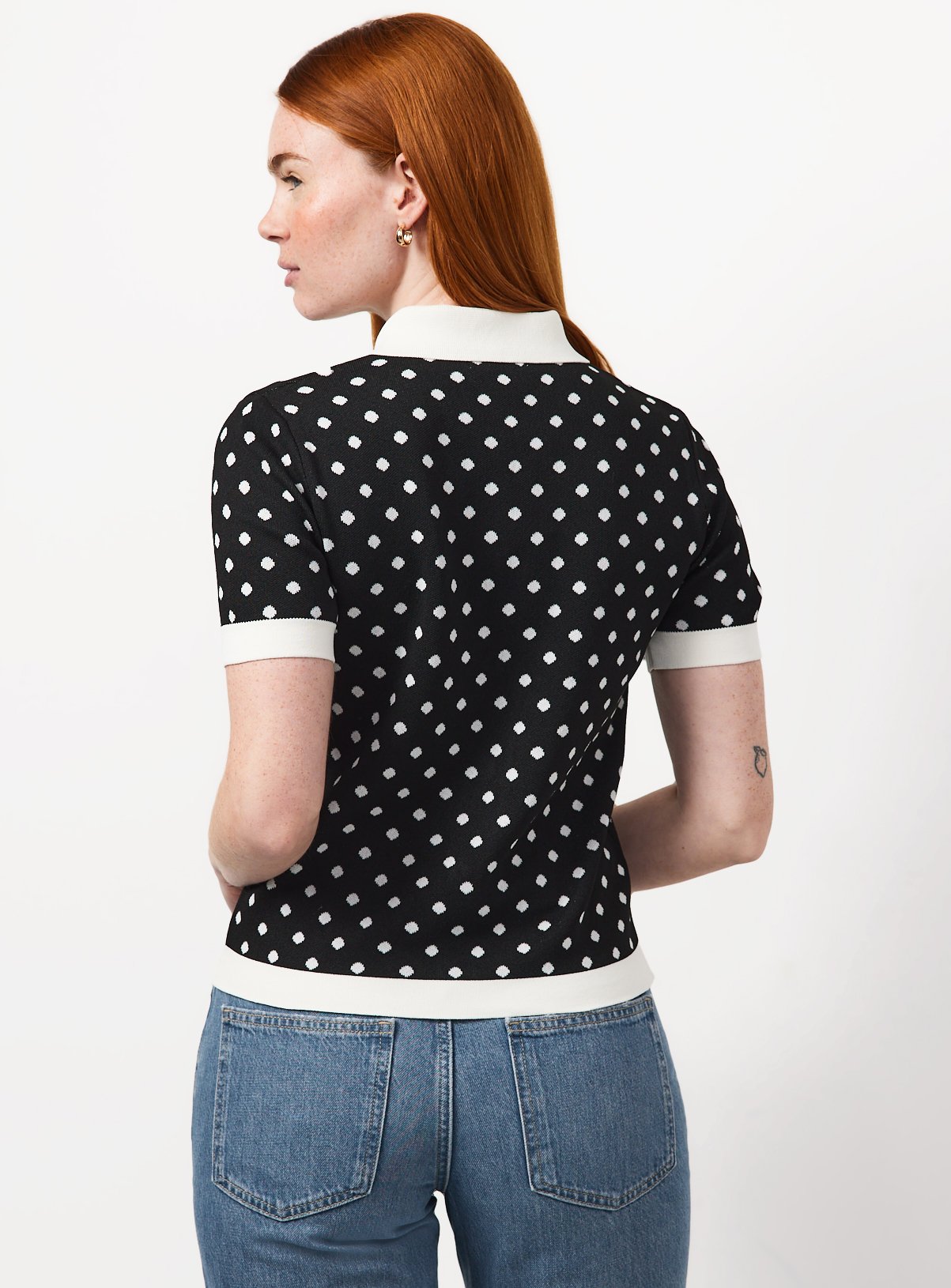Spot Collared Cardigan XL - Image 4 thumbnail